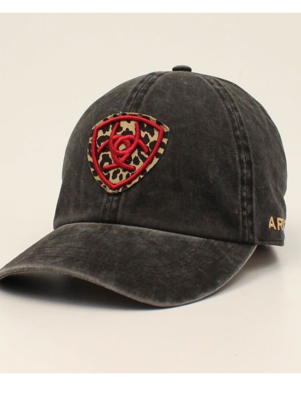Ariat Ladies Ponyflo Cap Denim Embroidered Shield Black